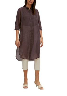 comma Bluse aus Lyocell-Mix 3/4-Arm-Blusen braun