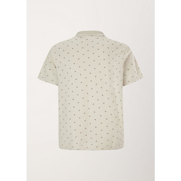 Bekleidung T-Shirts s.Oliver Poloshirt mit Allovermuster T-Shirts creme Bekleidung T-Shirts s.Oliver Poloshirt mit Allovermuster T-Shirts creme