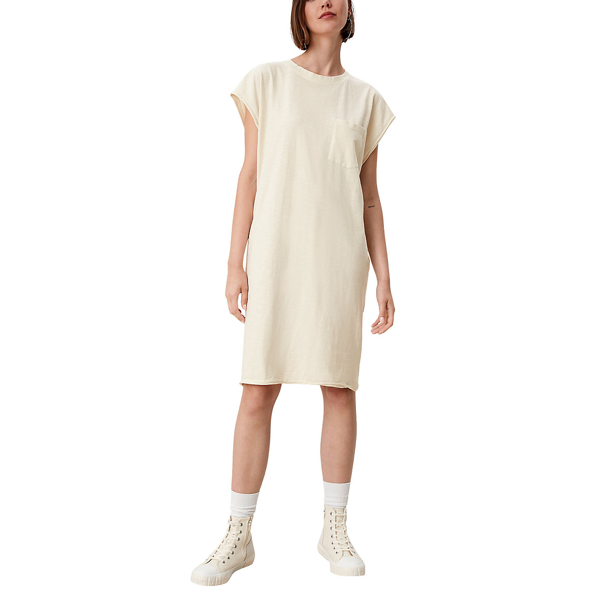 QS by s.Oliver Jerseykleid mit Brusttasche Jerseykleider für Mädchen beige