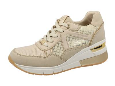 TOM TAILOR Schnürhalbschuhe für Damen Schnürschuhe beige