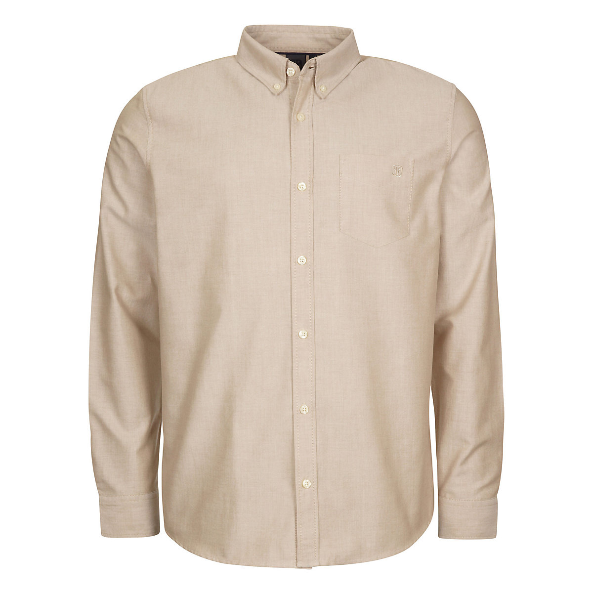 elkline Basic Oxford Hemd Cityguide mit Button-Down Kragen braun