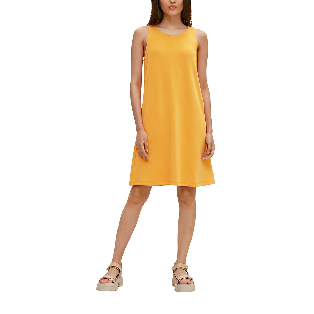 comma casual identity Minikleid aus Modalmix Jerseykleider gelb