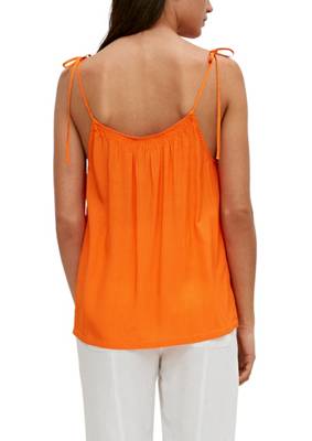 comma Top mit Spaghettiträgern Blusentops orange YN8386