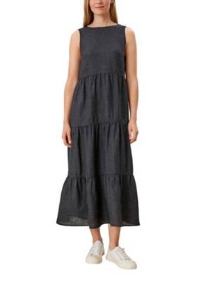 s.Oliver Volantkleid mit Rückenschleife Jerseykleider blau