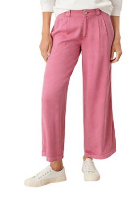 CHEER leichte Hose Gr 42 dunkelblau koralle bedruckt lässige Schlupfhose neu 