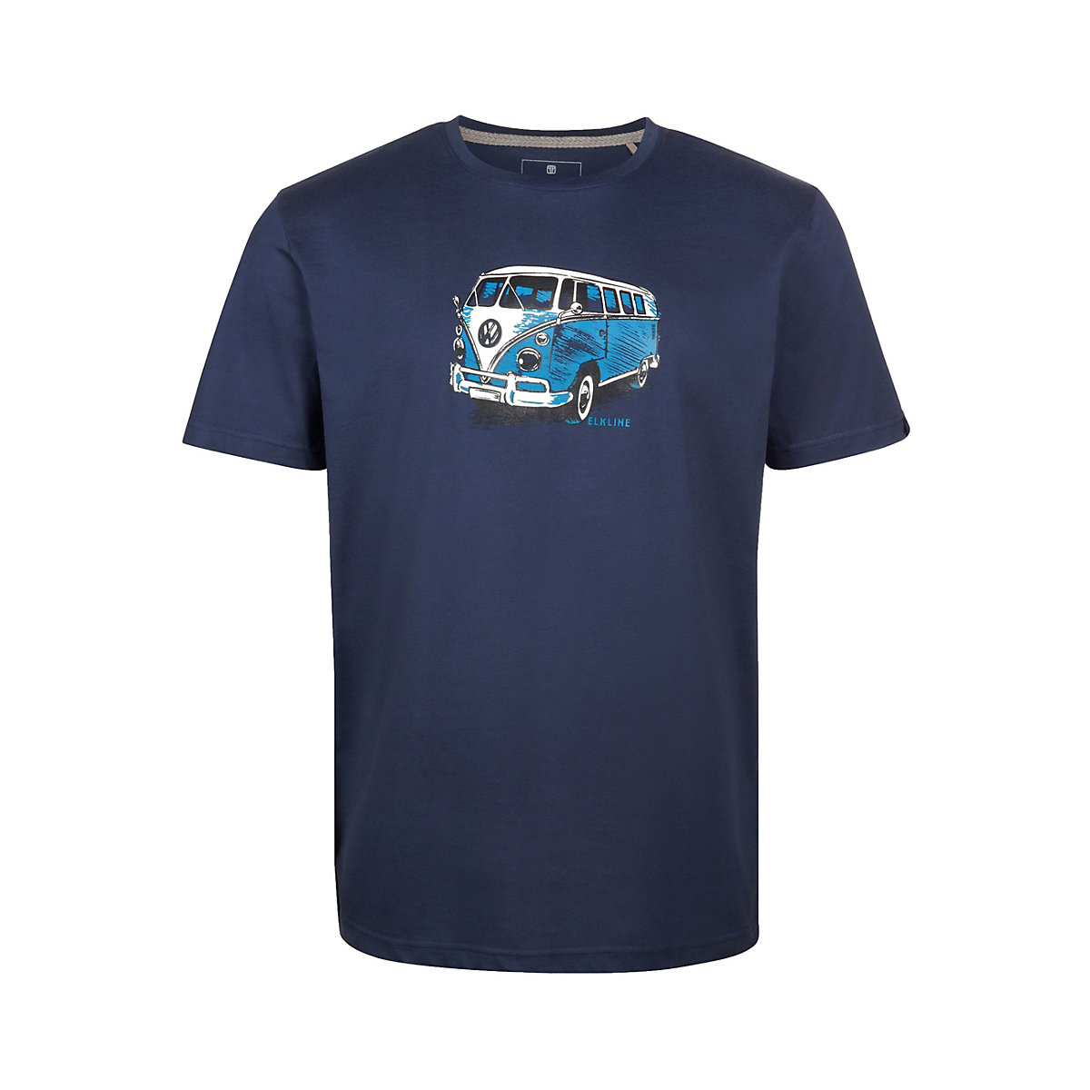 elkline T-Shirt Gassenhauer VW Bulli Print dunkelblau