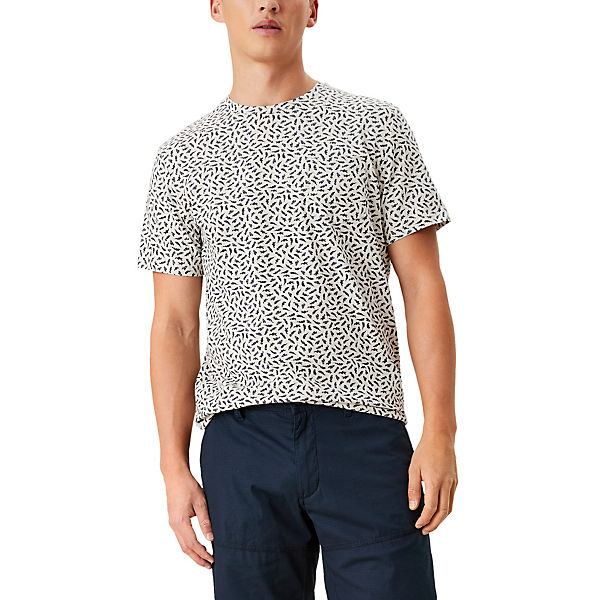 Bekleidung T-Shirts s.Oliver T-Shirt mit Alloverprint T-Shirts creme