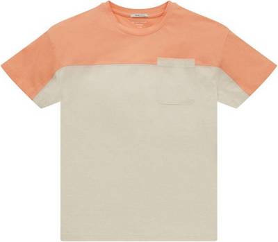 TOM TAILOR Boys T-Shirt mit Colour-Blocking T-Shirts beige/orange