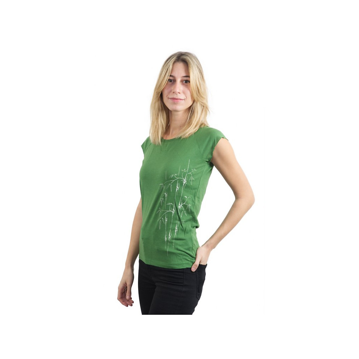 Rundhals T-Shirt grün