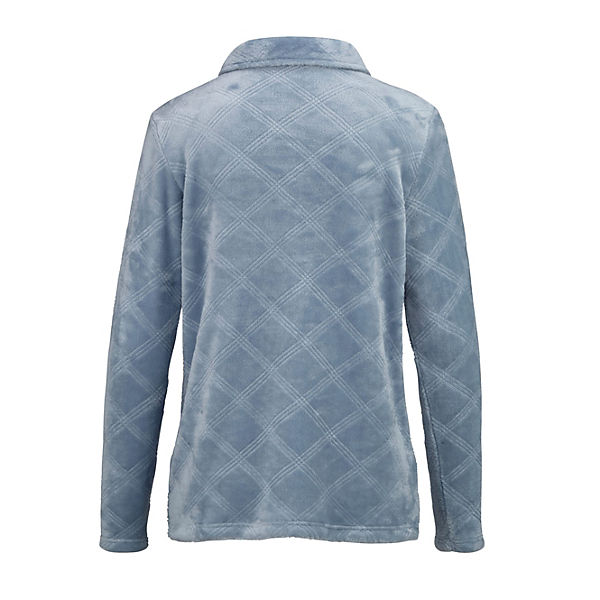 Bekleidung T-Shirts Paola Fleece-Sweatshirt mit grafischer Prägung hellblau