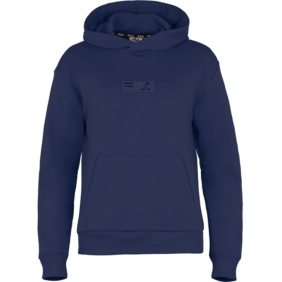 FILA Damen Hoodie BAICOI Sweatshirt Sweater Kapuze Langarm Logo Stickerei Sweatshirts blau