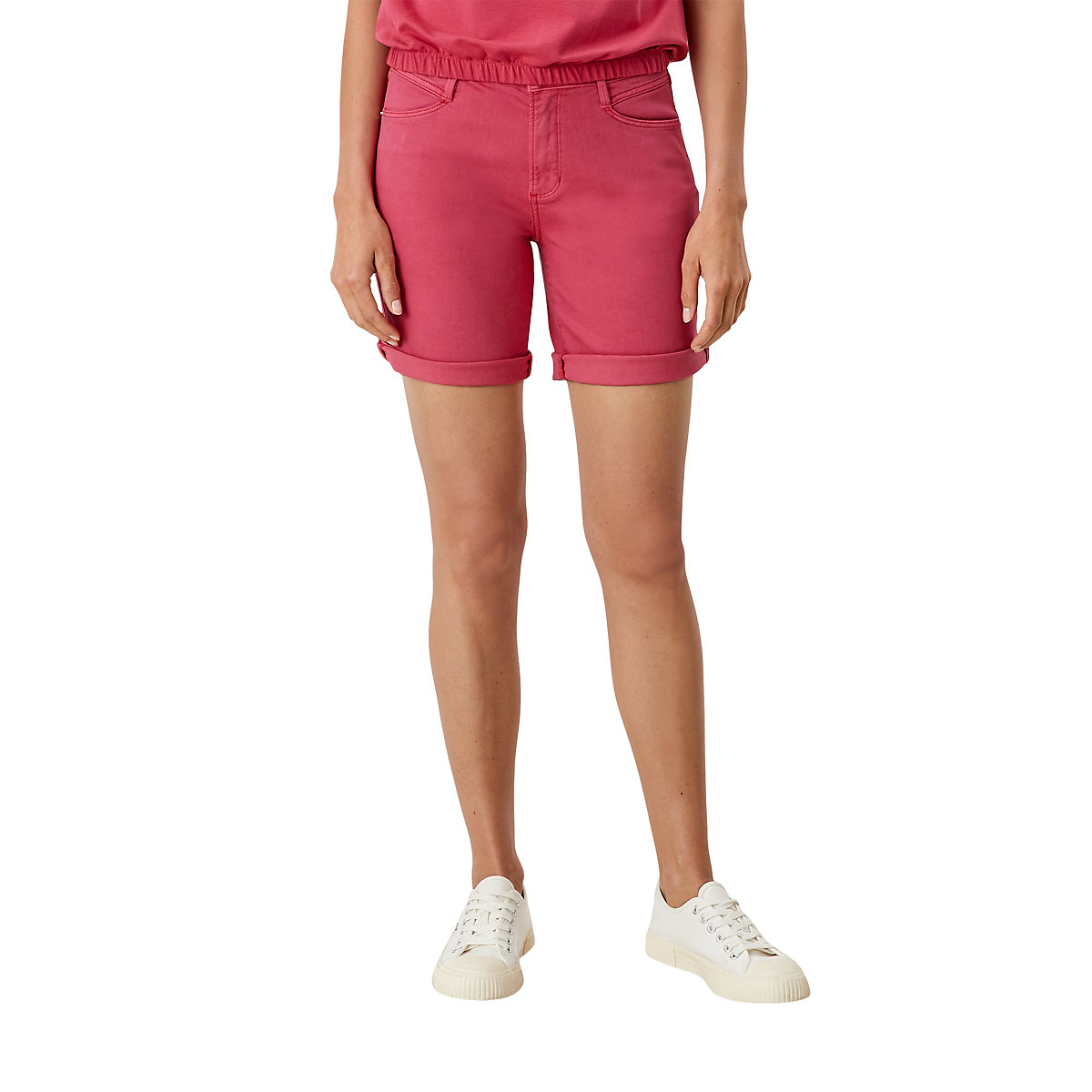 s.Oliver Regular: Short im Garment Dye Jeansshorts pink