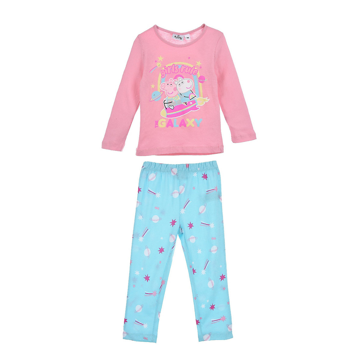 Peppa Pig Peppa Wutz Pig Schlafanzug Pyjama Langarm Shirt + Schlaf-Hose rosa