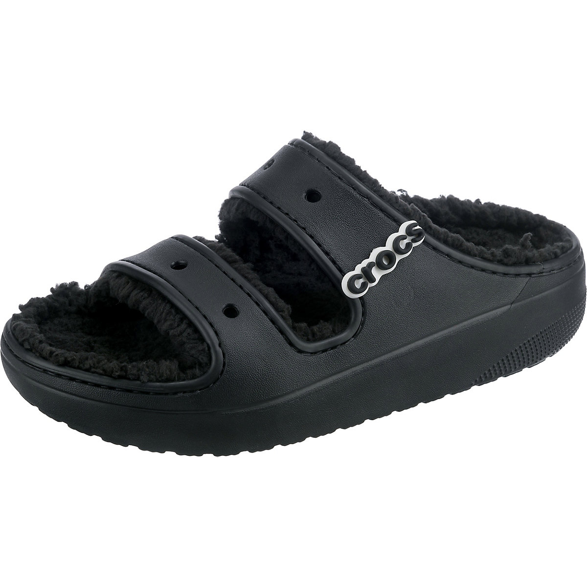 crocs Classic Cozzzy Sandal Pantoletten schwarz