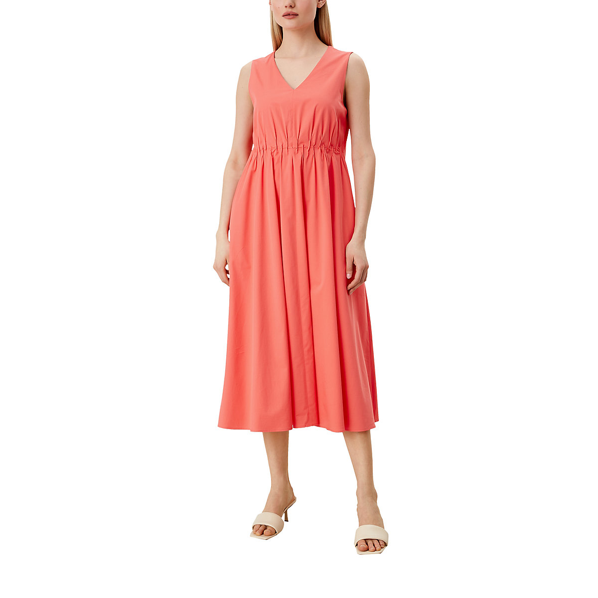 s.Oliver BLACK LABEL Midi-Kleid mit V-Ausschnitt Jerseykleider mehrfarbig s.Oliver BLACK LABEL Midi-Kleid mit V-Ausschnitt Jerseykleider mehrfarbig