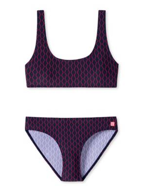 SCHIESSER Bustier-Bikini Aqua Badeanzüge für Mädchen dunkelblau