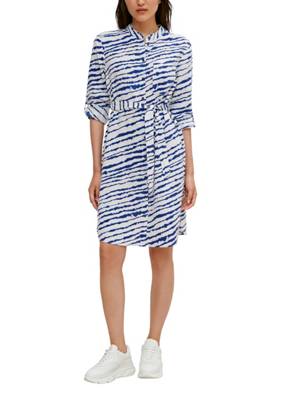 comma casual identity Blusenkleid aus Leinenmix Jerseykleider weiß
