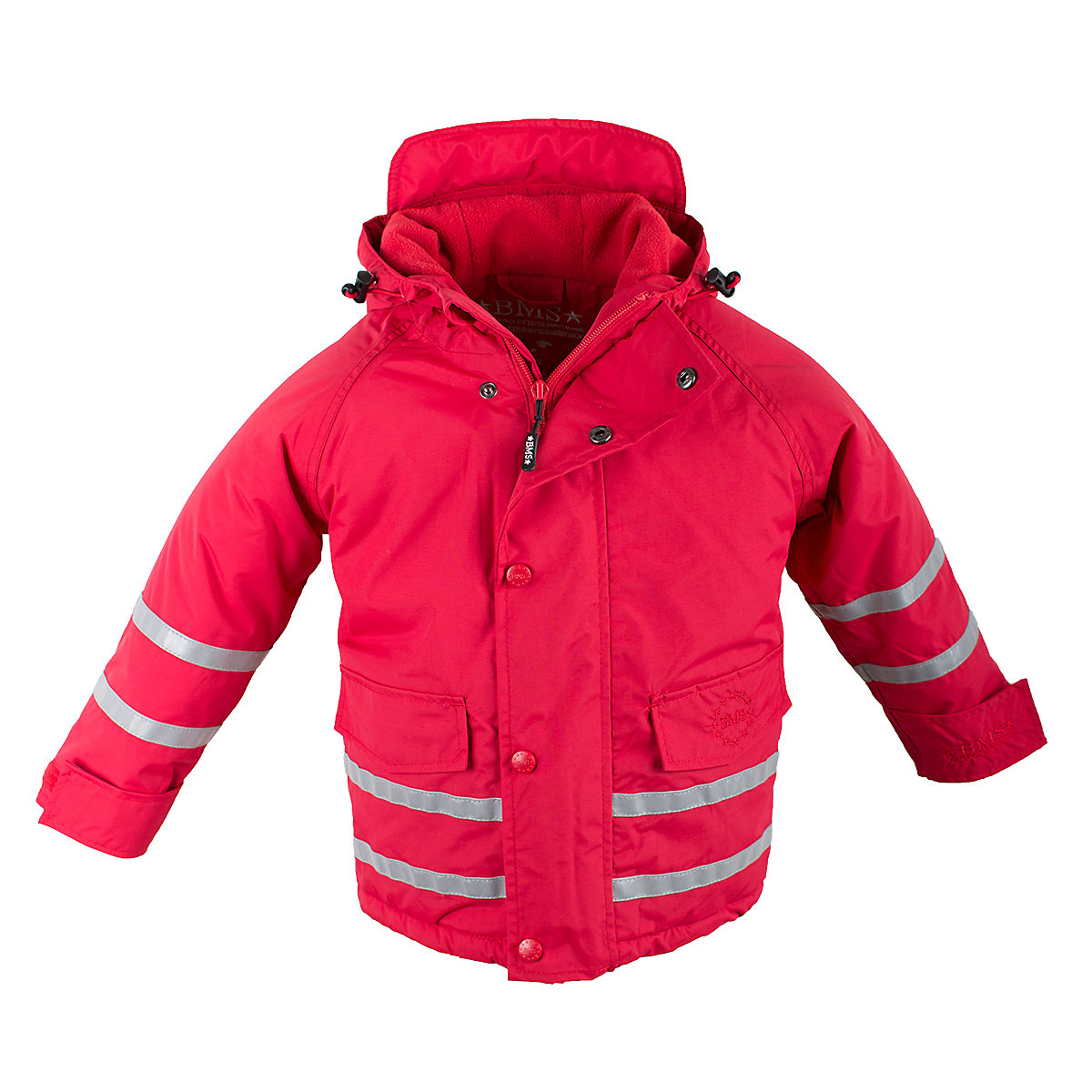 BMS Bernd Michael Schröder Sailing Wear® Winterjacke für Kinder atmungsaktiv 100% wasserdicht Parkas für Kinder rot