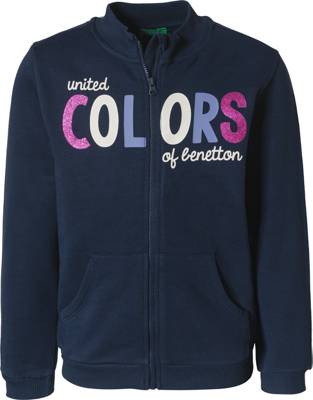 United Colors of Benetton Sweatjacke BASICO FALL für Mädchen blau