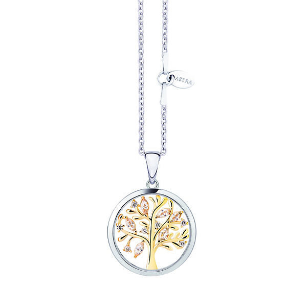 Kette ASTRA TREE OF LIFE Yellow Gold Plating Necklace Halsketten