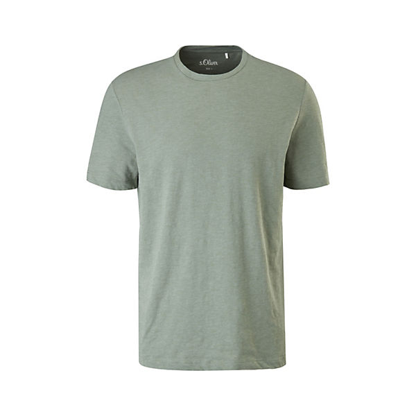 Bekleidung T-Shirts s.Oliver Meliertes Jerseyshirt T-Shirts olive