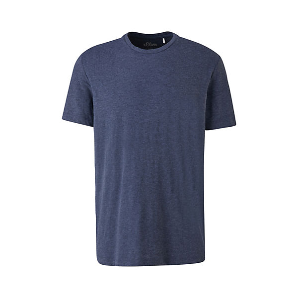 Bekleidung T-Shirts s.Oliver Meliertes Jerseyshirt T-Shirts blau