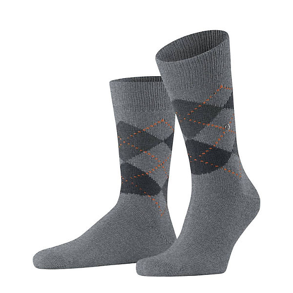 Herren Socken PRESTON - Rautenmuster, soft, Clip, One Size, 40-46 Socken