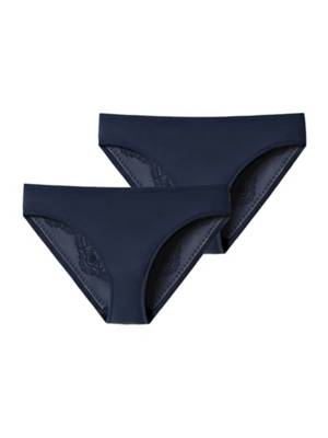 SCHIESSER Slip Invisible Lace Slips dunkelblau
