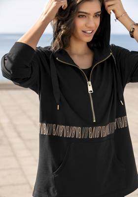 Venice Beach Kapuzensweatshirt schwarz