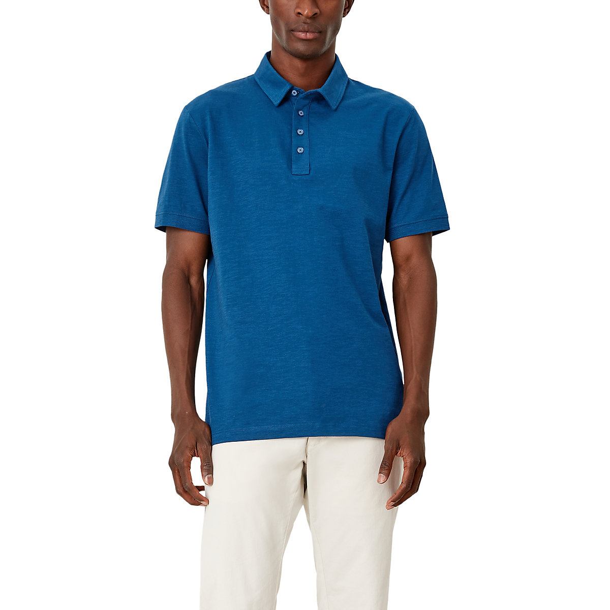 s.Oliver Poloshirt aus Slub-Jersey T-Shirts blau