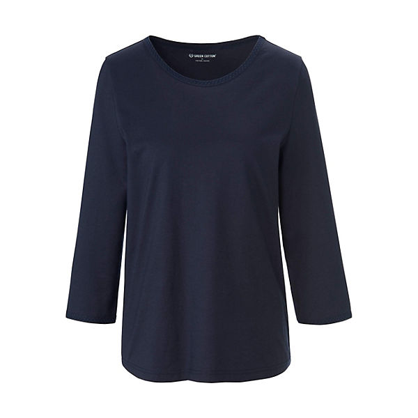 Bekleidung T-Shirts GREEN COTTON® 3/4-Arm-Shirt cotton T-Shirts dunkelblau Bekleidung T-Shirts GREEN COTTON® 3/4-Arm-Shirt cotton T-Shirts dunkelblau