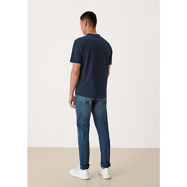 Bekleidung T-Shirts s.Oliver Printshirt mit 3D-Optik-Statement T-Shirts blau Bekleidung T-Shirts s.Oliver Printshirt mit 3D-Optik-Statement T-Shirts blau