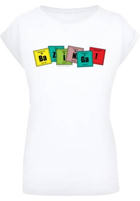 F4NT4STIC Extended Shoulder Shirt 'Big Bang Theory Bazinga' T-Shirts weiß