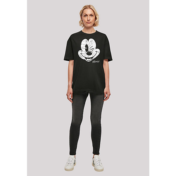 Bekleidung T-Shirts F4NT4STIC Oversize T-Shirt 'Disney Mickey Mouse Since Beaten Face CHAR CADT' T-Shirts schwarz