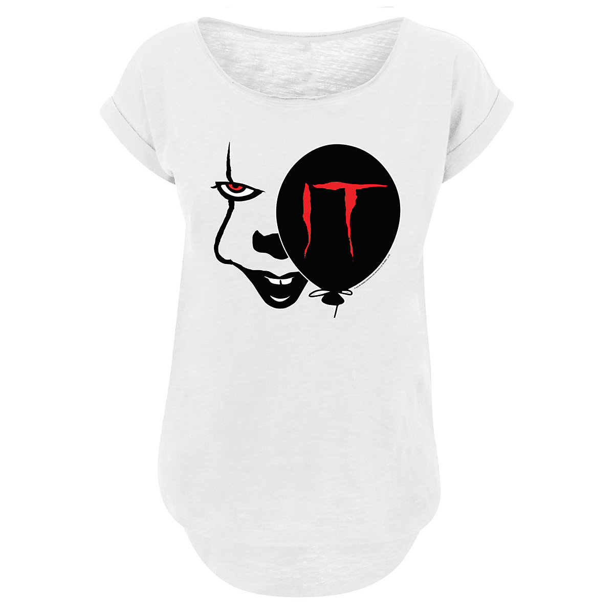 F4NT4STIC Long Cut T-Shirt IT Film ES Stephen King Pennywise T-Shirts weiß EN9928 F4NT4STIC Long Cut T-Shirt IT Film ES Stephen King Pennywise T-Shirts weiß EN9928