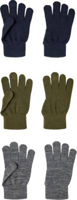 name it Kinder Fingerhandschuhe 3er Pack NKNMAGIC olive
