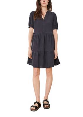 s.Oliver Minikleid mit Tunika-Ausschnitt Kleider blau