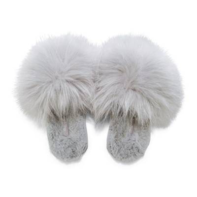 flip flop Hausschuh hairy*pool Hausschuhe grau