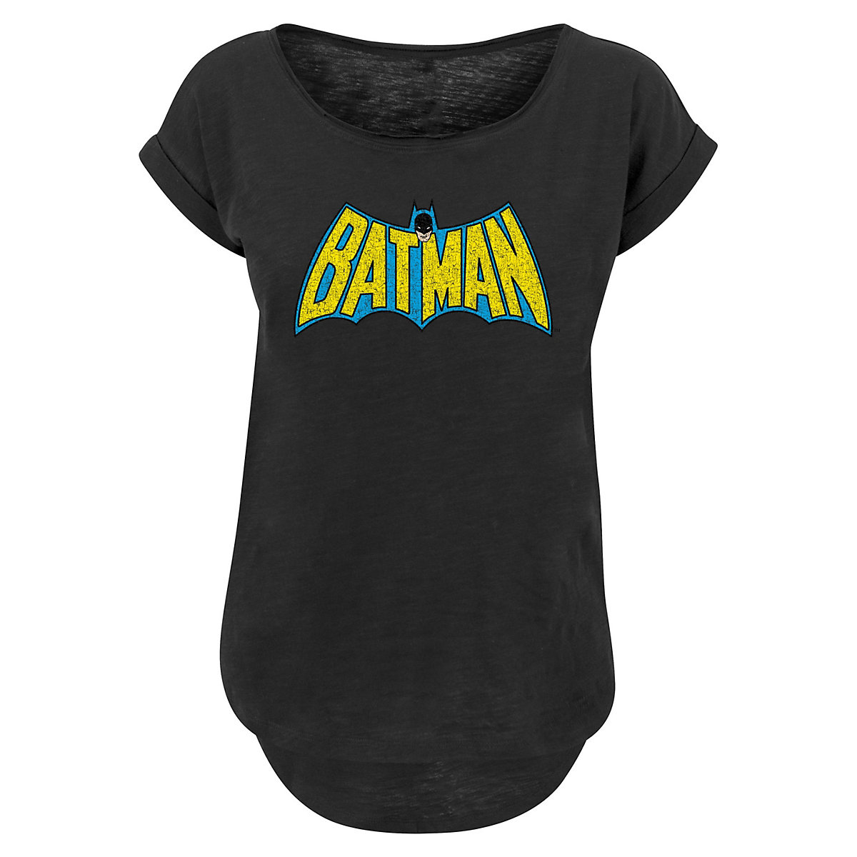 F4NT4STIC DC Comics Superhelden Batman Crackle Logo T-Shirts schwarz