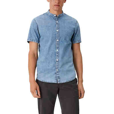 Extra Slim: Hemd im Henley-Stil Kurzarmhemden