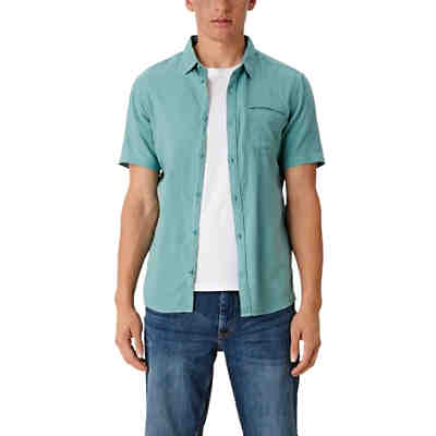Extra Slim: Hemd mit Garment Dye Kurzarmhemden