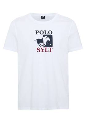 POLO SYLT T-Shirt mit großem Logoprint T-Shirts weiß