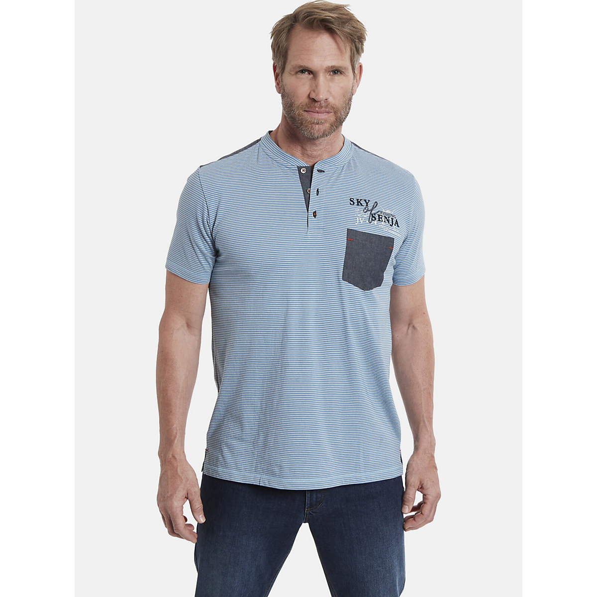 JAN VANDERSTORM T-Shirt BORYS T-Shirts blau
