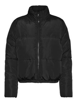 NOISY MAY Kurze Puffer Stepp Übergangsjacke ohne Kapuze NMANNI schwarz
