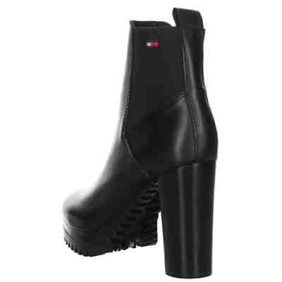 Damen Stiefeletten Schuhe Essential High Heel Boots Elegant Freizeit Leder-/Textilkombination uni Klassische Stiefeletten