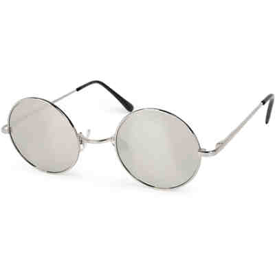 Sonnenbrille mit kleinen runden Gläsern und Metallrahmen