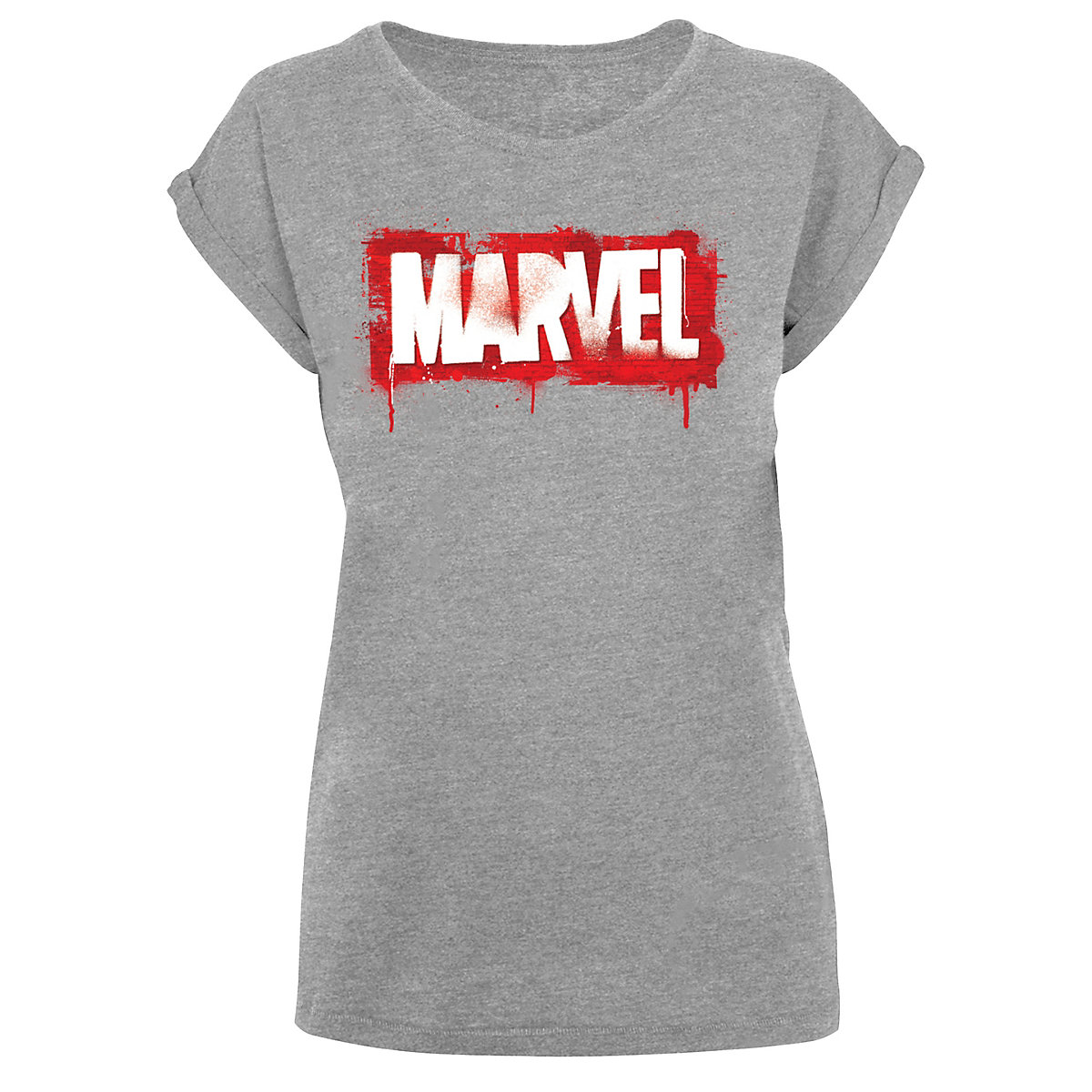 F4NT4STIC Marvel Spray Logo T-Shirts grau