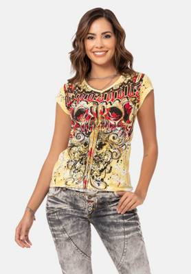 CIPO & BAXX® Cipo & Baxx T-Shirt gelb