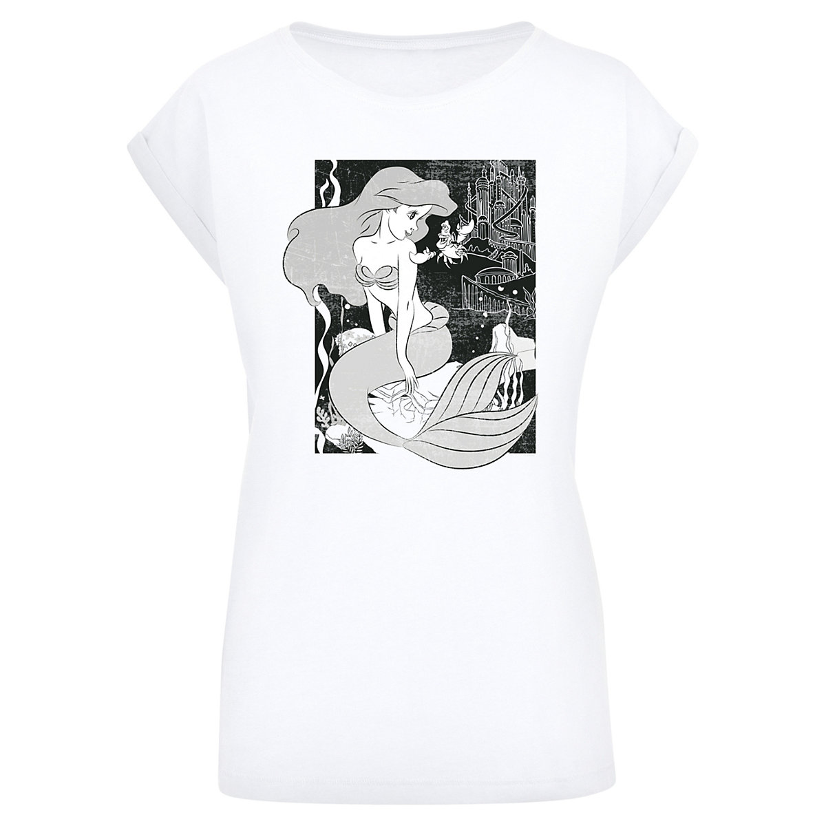 F4NT4STIC Disney Arielle die Meerjungfrau T-Shirts weiß