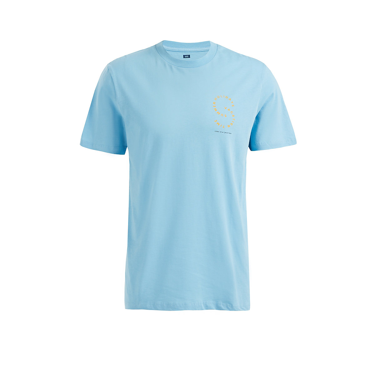 WE Fashion Herren-T-Shirt mit Aufdruck T-Shirts blau